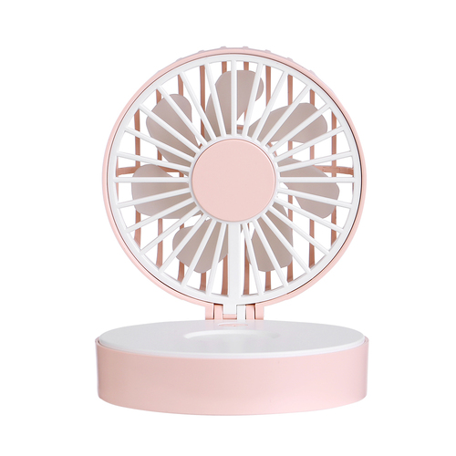 IMYCOO Portable Mini Rechargeable Fan With Mirror  Hot Beauty Personal Small Mirror Lash Fan