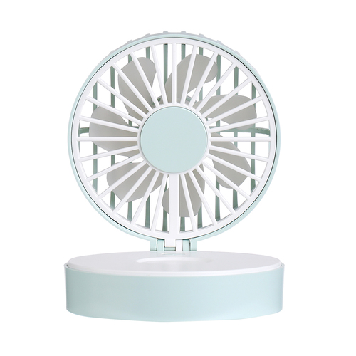 IMYCOO Portable Mini Rechargeable Fan With Mirror  Hot Beauty Personal Small Mirror Lash Fan