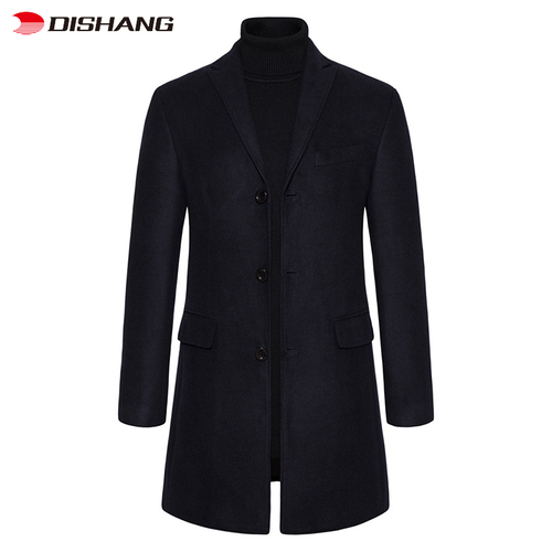 2022 Winter Men Casual Slim Fit Woolen Coat High Quality Mens Trench Coats