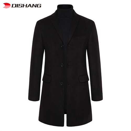 2022 Winter Men Casual Slim Fit Woolen Coat High Quality Mens Trench Coats