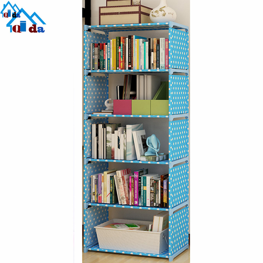 6 cubes PVC material cheap bookcase for sale