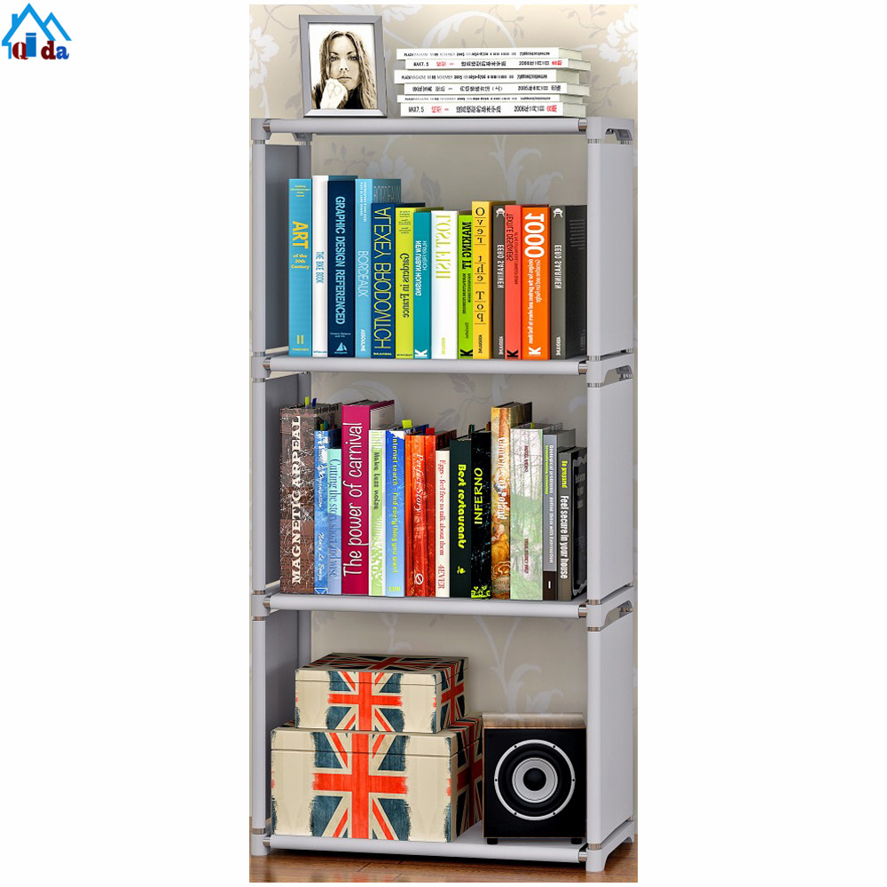 New design 6cubes diy children bookcase with cartoon door famous design
