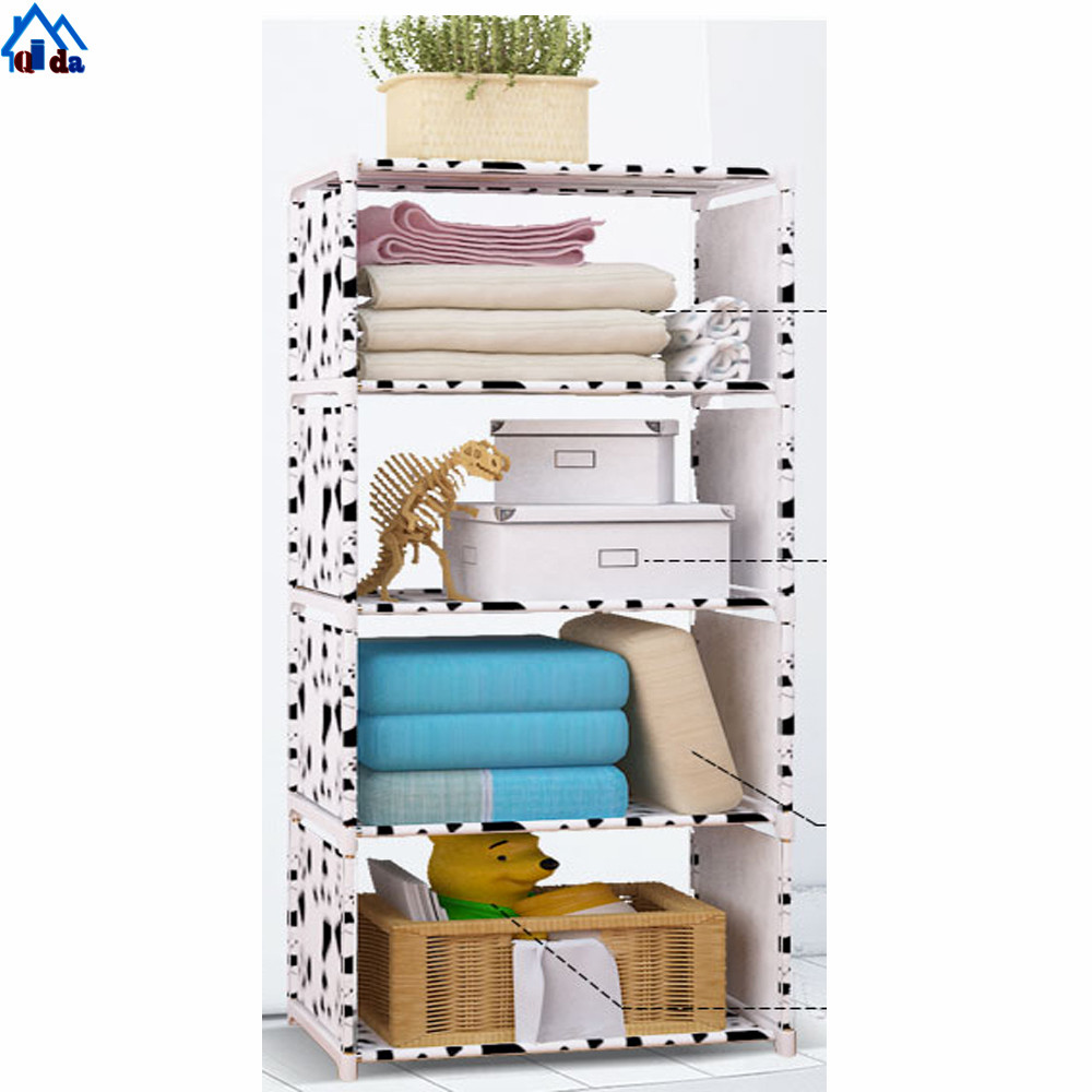 New design 6cubes diy children bookcase with cartoon door famous design