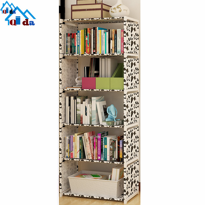 simple design free combination plastic kids bookshelf bookcase