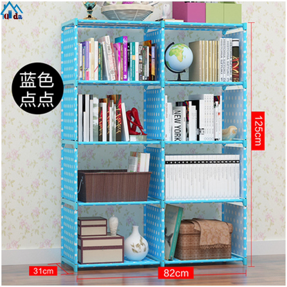 Folding and movable bookcase with ladder
