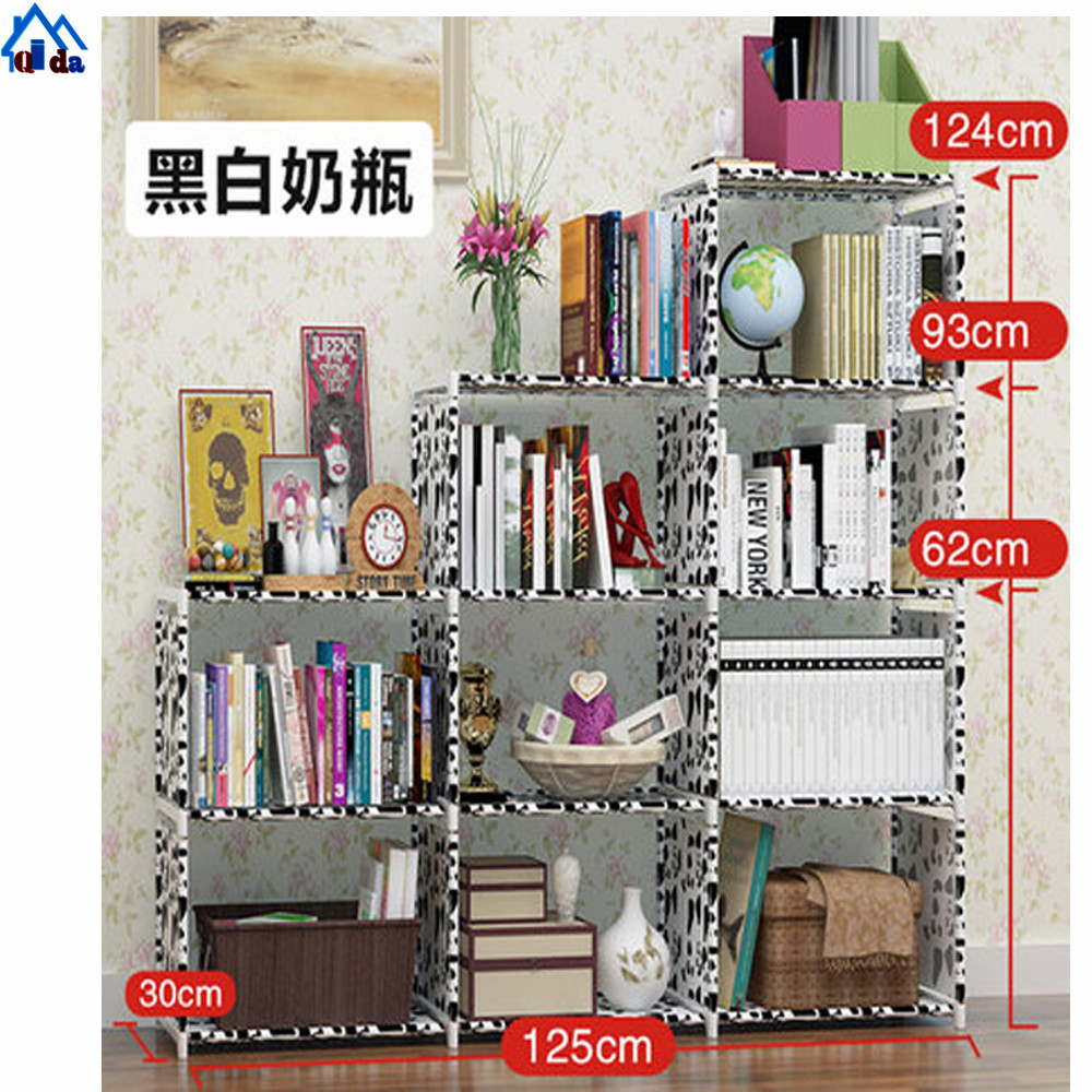 Folding and movable bookcase with ladder