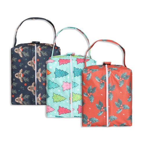 Washable Travel Bags Waterproof Mommy Handbag Pods Baby Cloth Diaper Wet Bags 3 Pieces Set