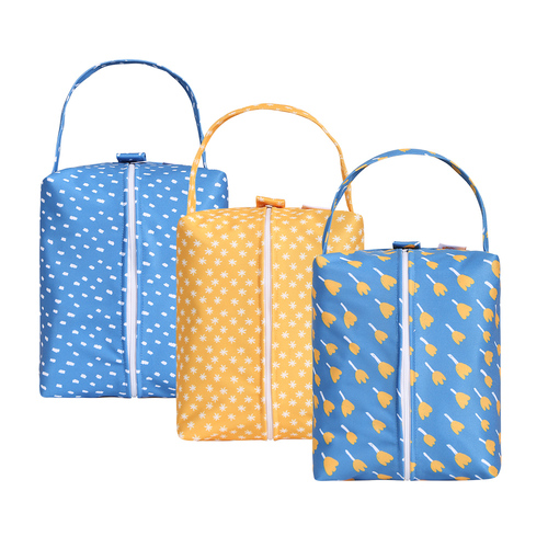 Washable Travel Bags Waterproof Mommy Handbag Pods Baby Cloth Diaper Wet Bags 3 Pieces Set