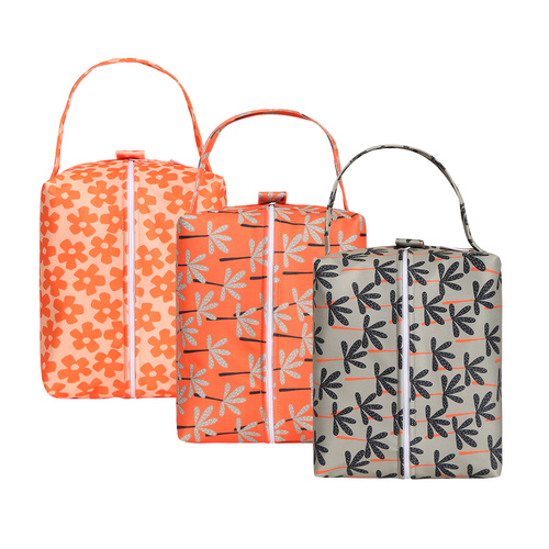 Washable Travel Bags Waterproof Mommy Handbag Pods Baby Cloth Diaper Wet Bags 3 Pieces Set