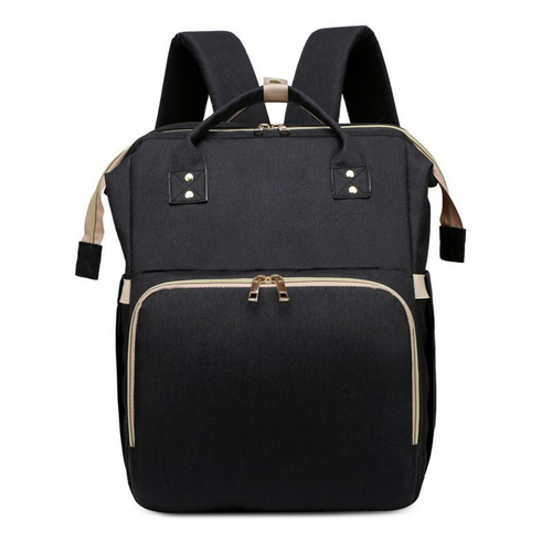 2020 new design portable leather pink maternity bags small  printed  diaper baby bags for mothers with bed