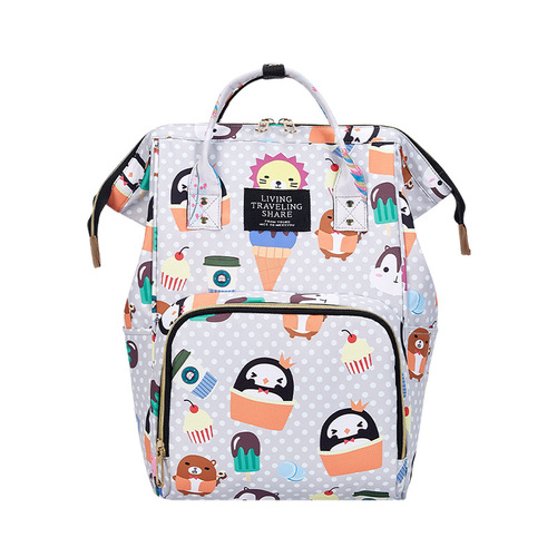 Hot sela  Large Capacity Waterproof Daily Multifunctional Prints Diaper Nappy Backpack Bag Mommy Bag