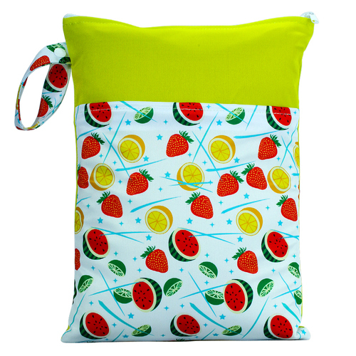 Reusable baby cloth diaper wet bags Printed Waterproof  Baby Diaper Wet Dry Bags wet clothes bag