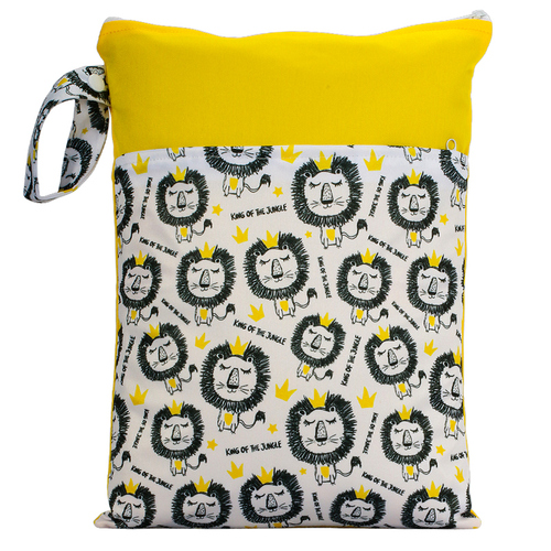 Reusable baby cloth diaper wet bags Printed Waterproof  Baby Diaper Wet Dry Bags wet clothes bag