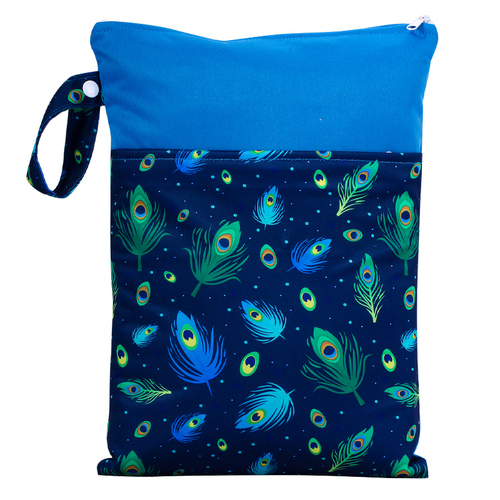 Reusable baby cloth diaper wet bags Printed Waterproof  Baby Diaper Wet Dry Bags wet clothes bag
