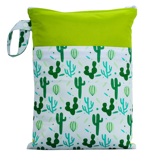Reusable baby cloth diaper wet bags Printed Waterproof  Baby Diaper Wet Dry Bags wet clothes bag