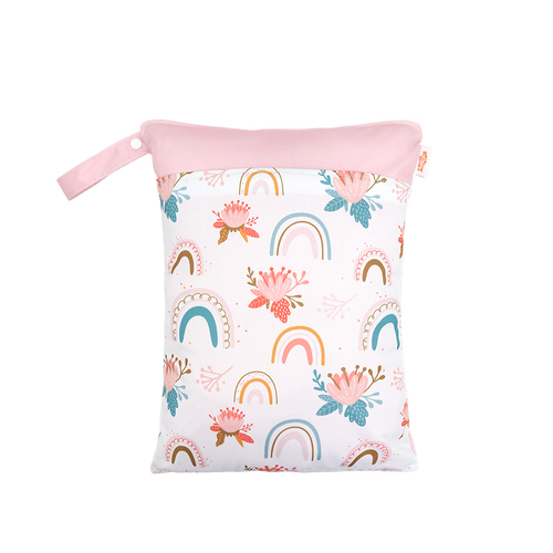Christmas Cloth Diapers Wet Bags Washable Travel Wet Dry Bags for Baby Beach Pool Gym Bag for Swimsuits Wet Clothes