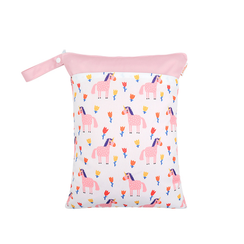 Christmas Cloth Diapers Wet Bags Washable Travel Wet Dry Bags for Baby Beach Pool Gym Bag for Swimsuits Wet Clothes