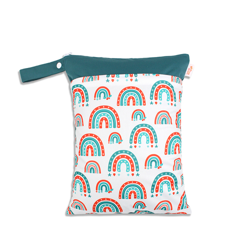 Christmas Cloth Diapers Wet Bags Washable Travel Wet Dry Bags for Baby Beach Pool Gym Bag for Swimsuits Wet Clothes