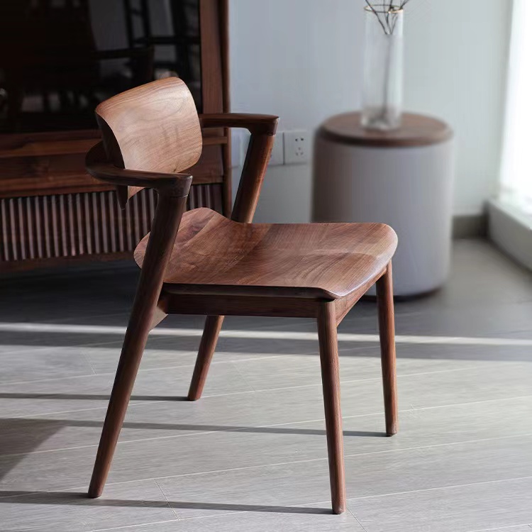Solid Walnut Wood Dining Chair for Dining Room