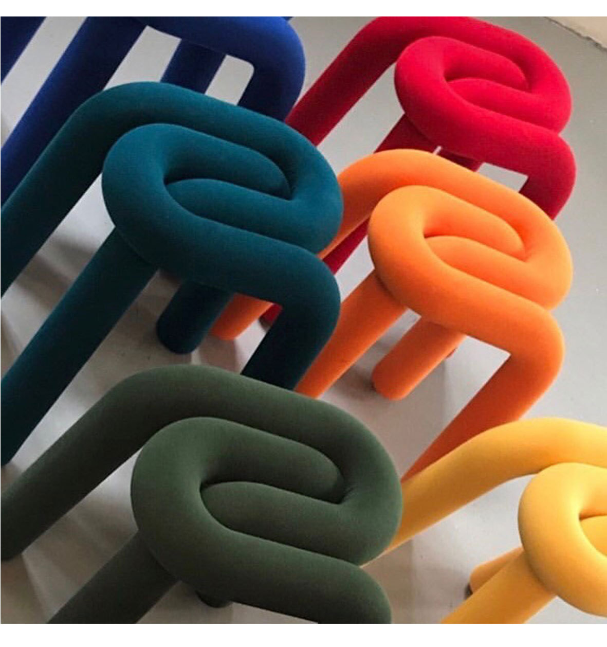 Designer Bold Paper-Clip Stool