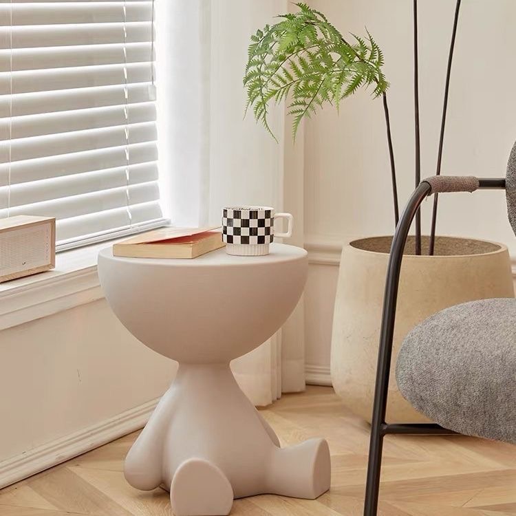 Modern Creamy White Small Tea Table (1 Piece)