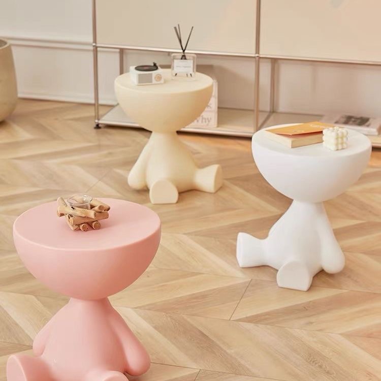 Modern Creamy White Small Tea Table (1 Piece)