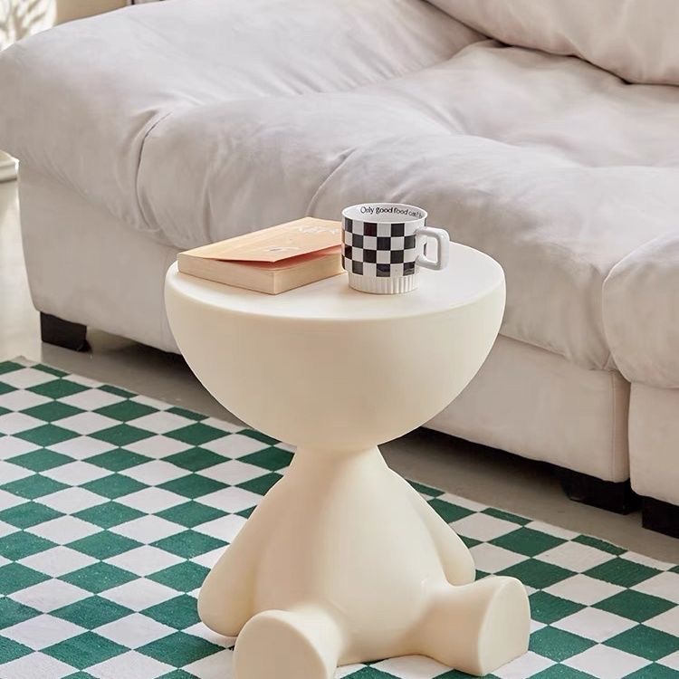 Modern Creamy White Small Tea Table (1 Piece)