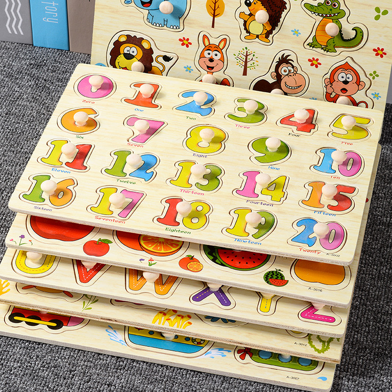 Handheld Puzzle Wooden Early Education Toy for Children