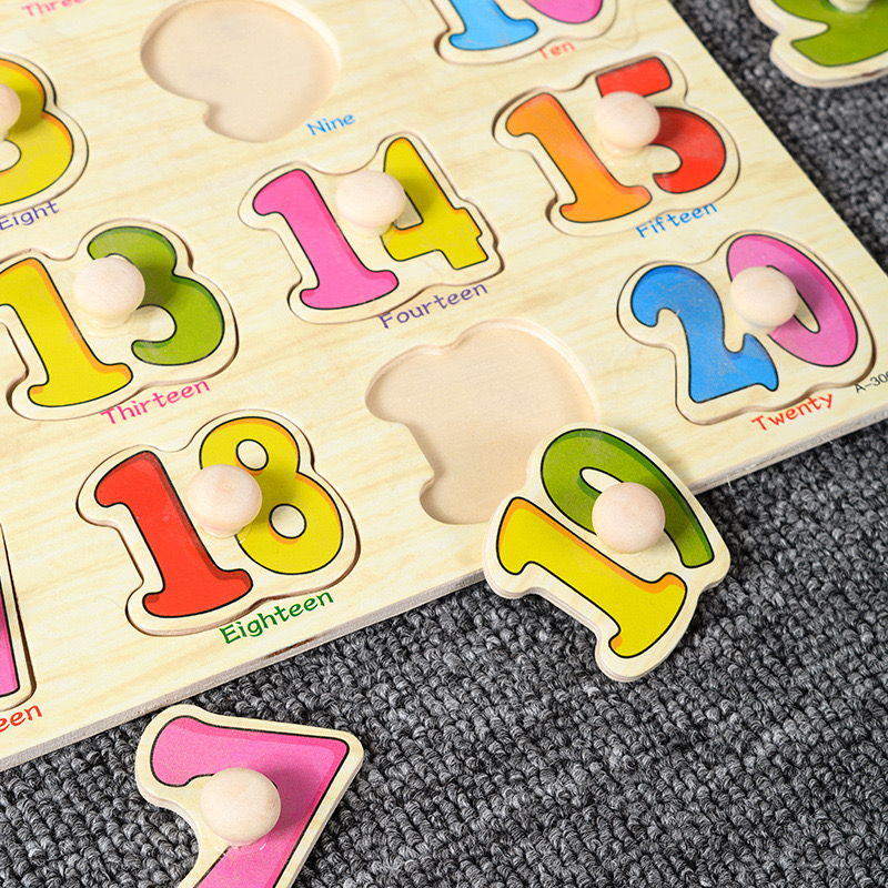 Handheld Puzzle Wooden Early Education Toy for Children