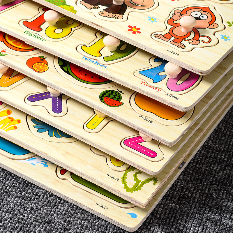 Handheld Puzzle Wooden Early Education Toy for Children