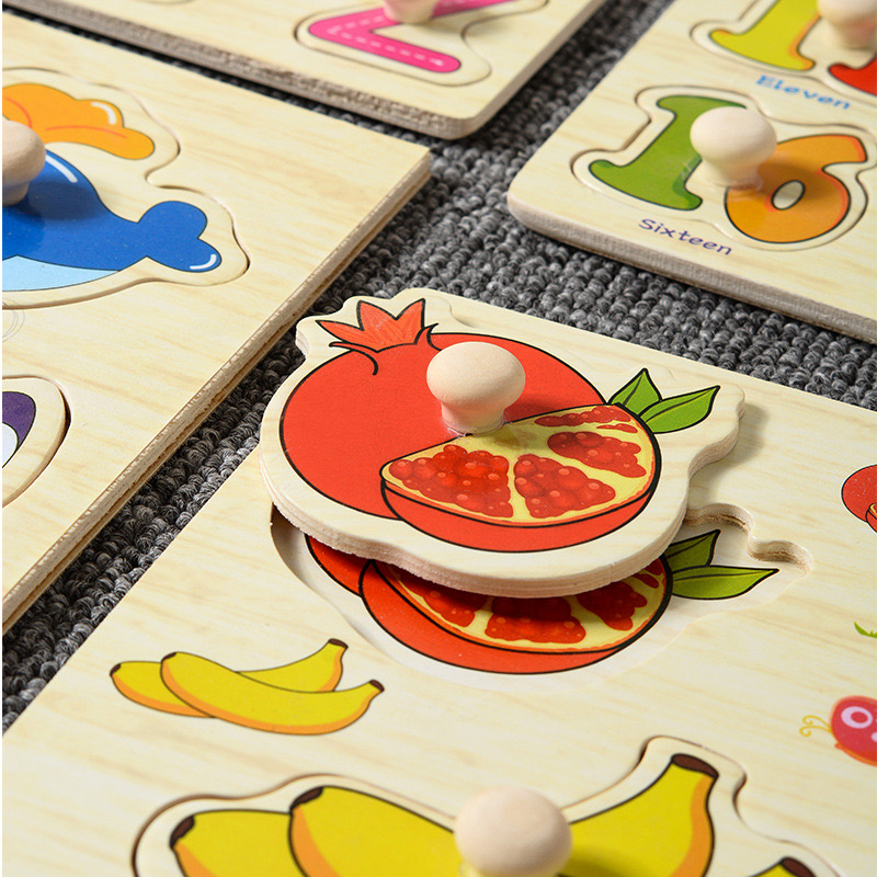 Handheld Puzzle Wooden Early Education Toy for Children