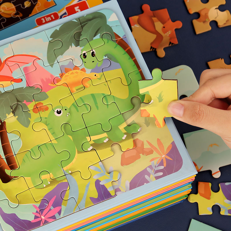 Foldable Magnetic Puzzle Book Series: Progressive Learning for Kids (1 Piece)