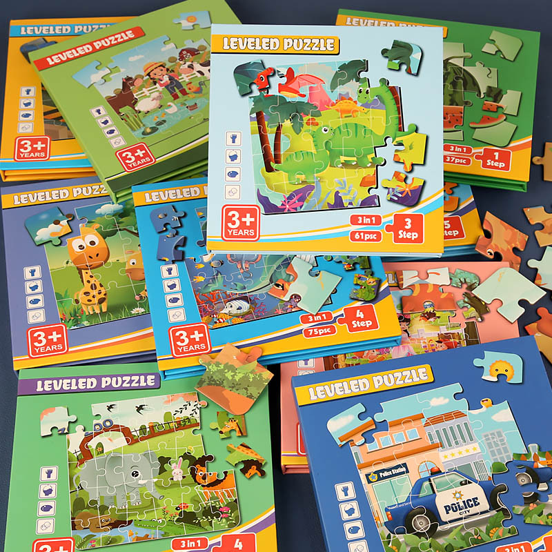 Foldable Magnetic Puzzle Book Series: Progressive Learning for Kids (1 Piece)