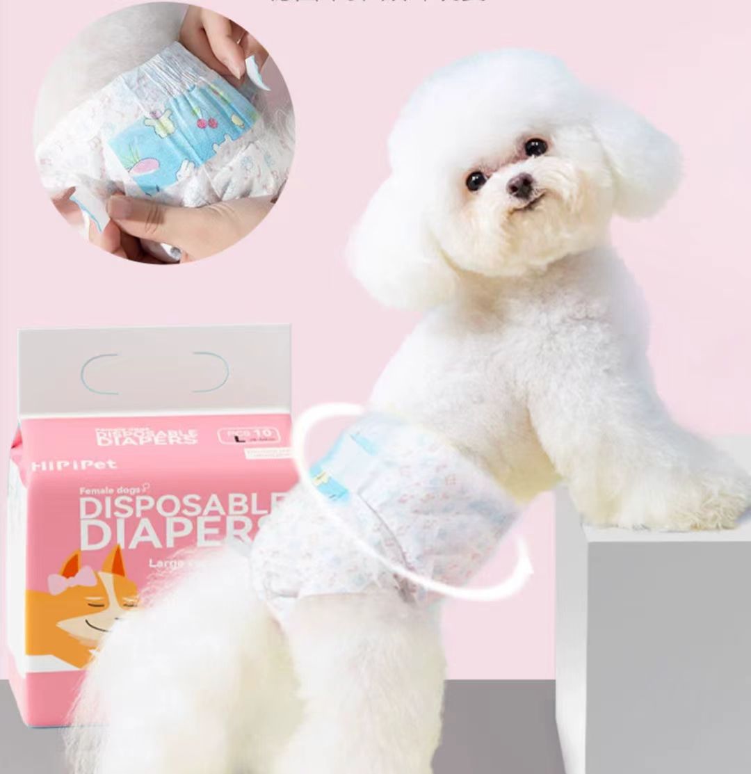 Dog Diapers for Mature Dogs and Pet Incontinence (10 Sizes)