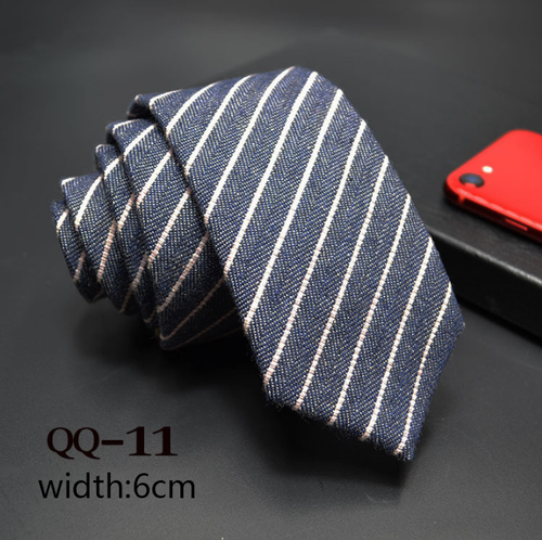 China Tie  Luxury Cravate Linen Wool Blended Necktie Men Slim 6cm Tie