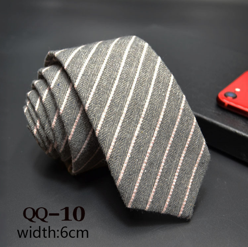 China Tie  Luxury Cravate Linen Wool Blended Necktie Men Slim 6cm Tie