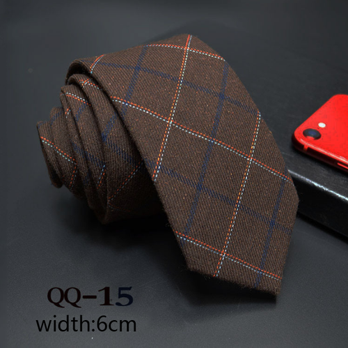 China Tie  Luxury Cravate Linen Wool Blended Necktie Men Slim 6cm Tie