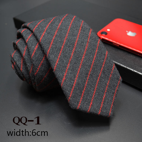 China Tie  Luxury Cravate Linen Wool Blended Necktie Men Slim 6cm Tie