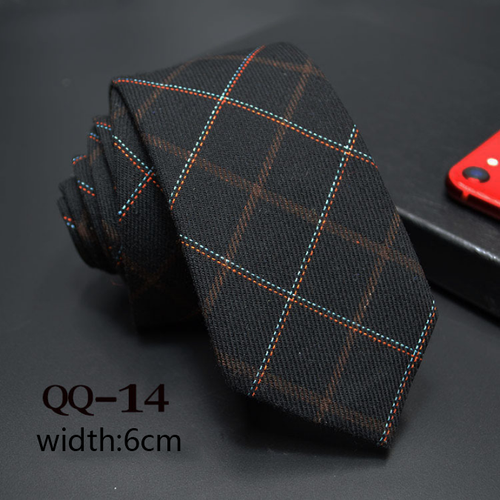 China Tie  Luxury Cravate Linen Wool Blended Necktie Men Slim 6cm Tie