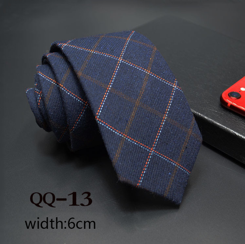 China Tie  Luxury Cravate Linen Wool Blended Necktie Men Slim 6cm Tie