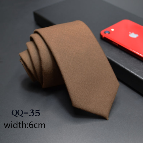 China Tie  Luxury Cravate Linen Wool Blended Necktie Men Slim 6cm Tie