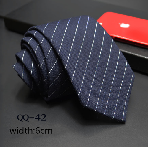 China Tie  Luxury Cravate Linen Wool Blended Necktie Men Slim 6cm Tie