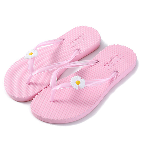 Summer Fashion Solid Color Simple Slippers Fashion Square Toe Shoes Wearing Outside Sandwich Sandal Beach Casual Flip Fl