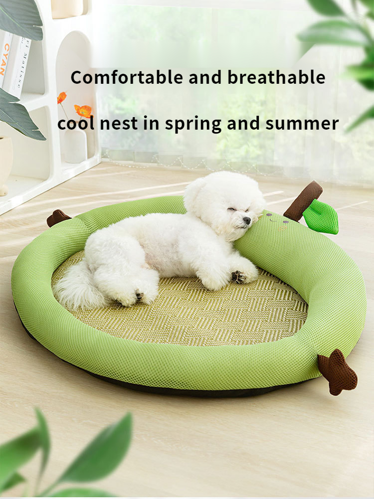 Summer fresh fruit backrest pet dog kennel four seasons cooler breathable teddy kennel spring and summer puppy dog pads