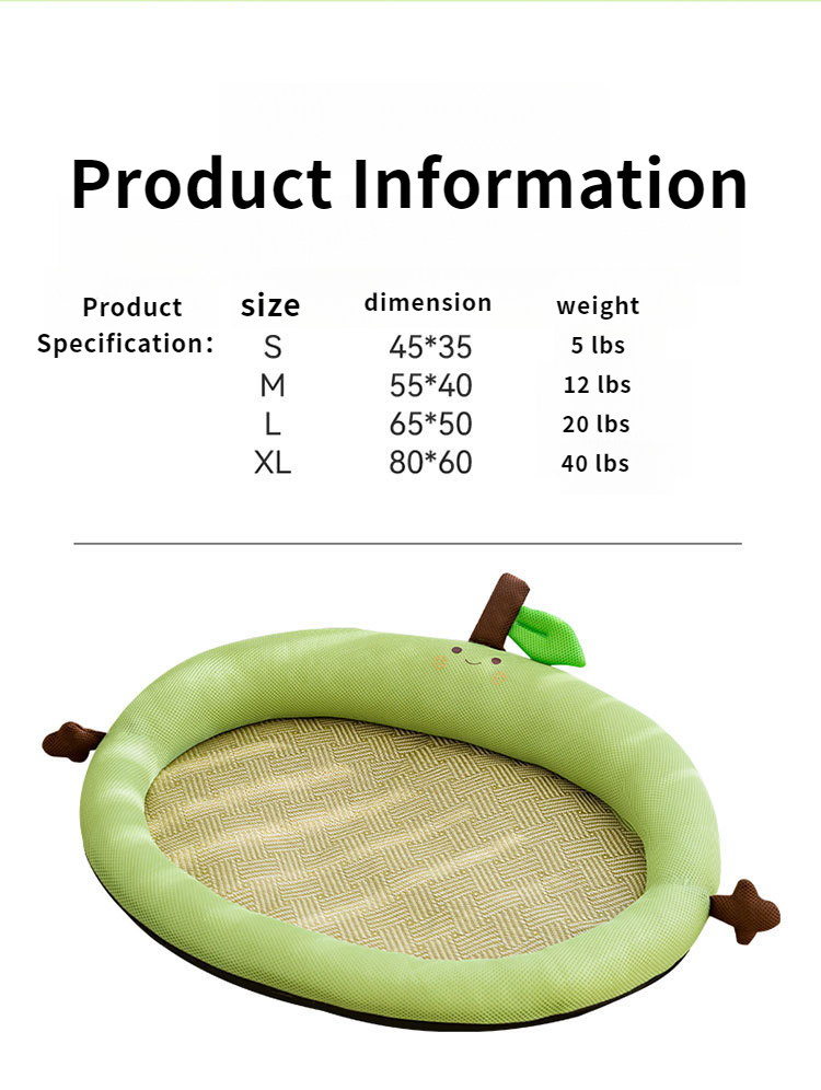 Summer fresh fruit backrest pet dog kennel four seasons cooler breathable teddy kennel spring and summer puppy dog pads