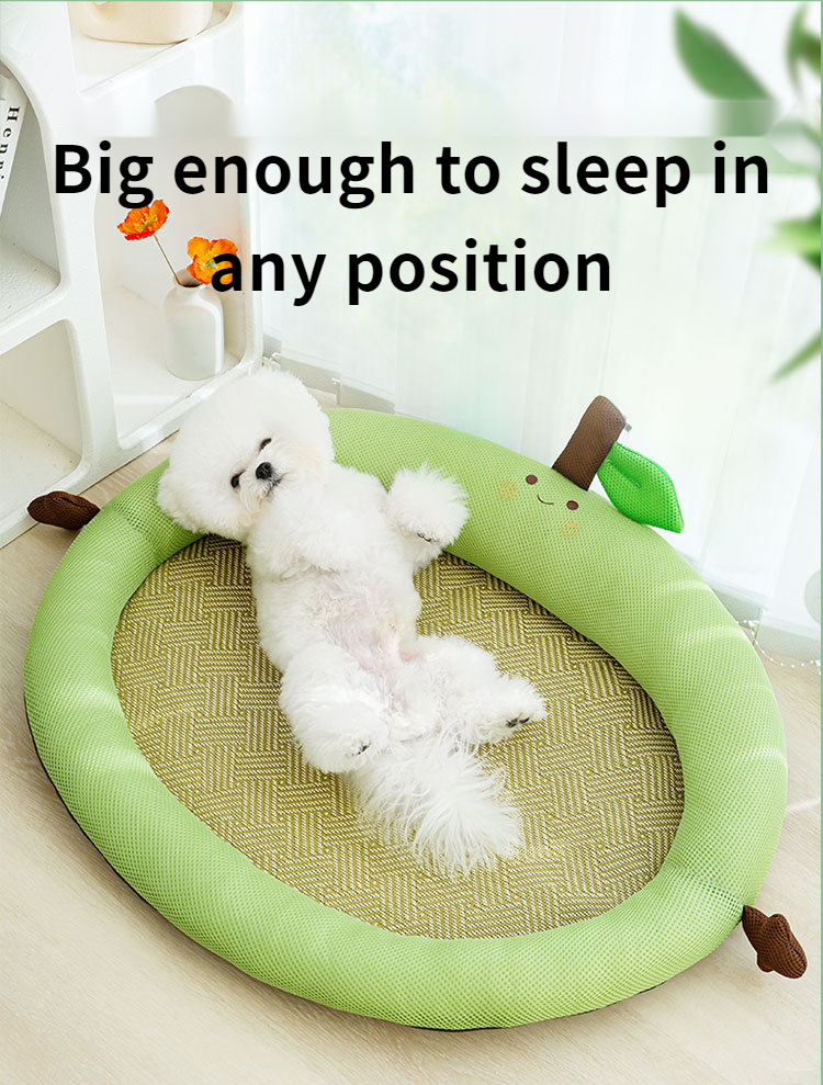 Summer fresh fruit backrest pet dog kennel four seasons cooler breathable teddy kennel spring and summer puppy dog pads