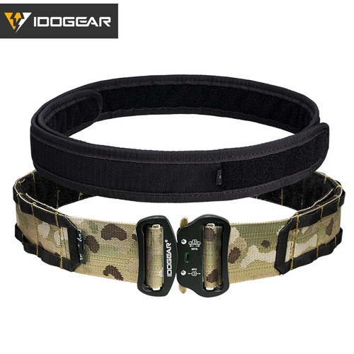 IDOGEAR Two-in-One 2" Quick Release Metal Buckle Hunting Nylon Duty Belt Tactical Belt Molle Belt