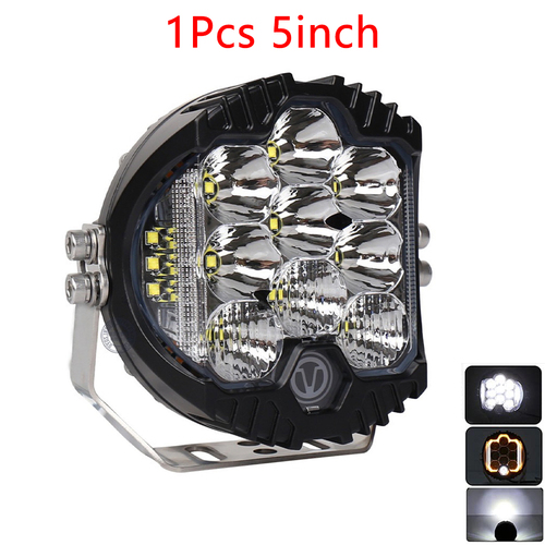 New design side shooter driving light car accessories spotlight white lens led work light for Jeep