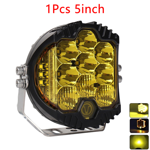 New design side shooter driving light car accessories spotlight white lens led work light for Jeep