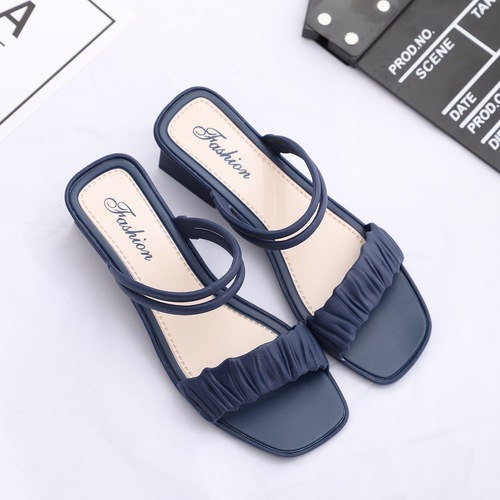 summer heels 2023 new sandals and slippers latest platform chunky heels mid women's pumps designer female bow high heels